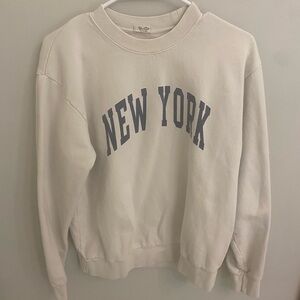 John Galt cream New York crewneck